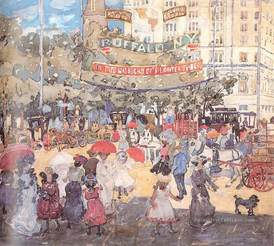 Madison Square Maurice Prendergast aquarelle Peintures à l'huile